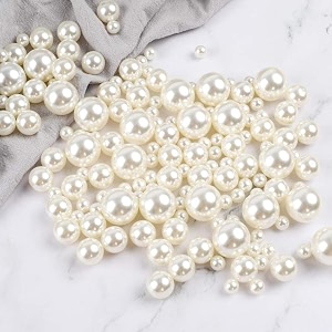 ecofynd 1400 pcs 8 in 1 cream pearls beads shiny moti for jewelry earring necklace bracelet making beading diy kit for women girls kids size- 345810121315mm cs2101 plastic
