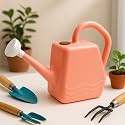 ecofynd 2 Liters Plastic Watering Can with Long Spout for Indoor &amp; Outdoor Gardening, Ideal for Plants &amp; Gardens (Peach)