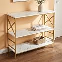ecofynd 35 Inch 3 Tier Console Table