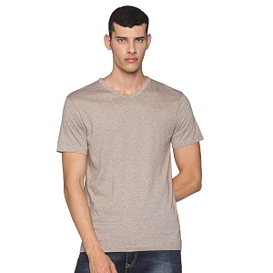 ECOLINE Clothing Eco-Friendly Mens Solid Cotton V
