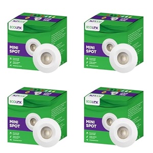 ecolink 2w led spot light  mini spot light for display amp home decoration  cut out 35mm color natural white pack of 4
