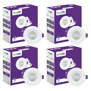 ecolink 3-watt led spot light  2 inch deep jb led spot light for home  colour  natural white pack of 4