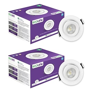 ecolink polycarbonate 3w led tiltable spot lightspot light for display amp home decorationcut out 63mm color warm white pack of 2