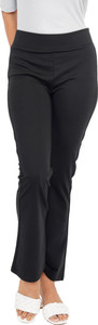 ecolove women relaxed black cotton blend trousers