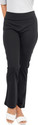 Ecolove Women Relaxed Black Cotton Blend Trousers