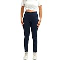 EcoLove Women39s Black Ribbed Knit Pants High-Waisted