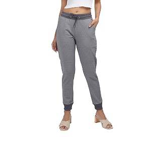 EcoLove Womens Solid Poly-Cotton Interlock Ankle Length