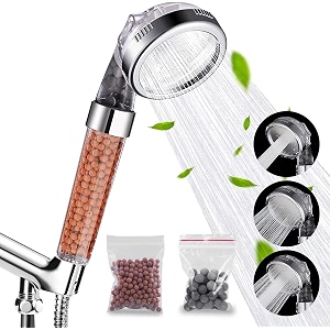 ecom city handheld shower head and water filter  high pressure chlorine removal shower filter for hair loss amp moisturize skin 3 spray modes jet nozzle easy installation