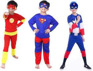 ECOM FASHION HUB Superhero Kids Costume Dress