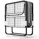 EconoHome Folding Bed with Mattress - 75x31 Cot Size Frame - Portable Rollaway Guest Bed with 5-inch Memory Foam Mattress - Space-Saving Foldable Design for Easy Storage (31 Inch)