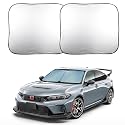 EcoNour 2-Piece Foldable Car Front Window Sun Shade, UV & Heat Protection