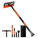EcoNour 47" Extendable Snow Brush and Ice Scraper Pivoting Squeegee