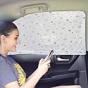 EcoNour Printed Baby Car Window Shades for Side Windows Rear Side Window