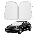 EcoNour Tesla Windshield Sun Shade for Model 3/Y Foldable UV & Heat Blocker