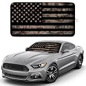 EcoNour Windshield Sun Shade for car &amp; Window Tint – American Flag – UV &amp; Heat Protection for Cars, Interior Cool Trucks, SUVs – Foldable Reflective Sun Visor 240T Windshield (64" x 34")