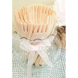 eco-friendly biodegradable cutlery chemical free disposable woodenbirch fork pack of 150 - for birthday parties weddings and campings
