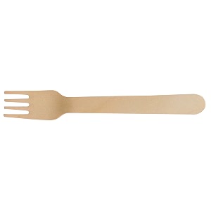 eco-friendly biodegradable cutlery chemical free disposable woodenbirch fork pack of 200 - for birthday parties weddings and campings