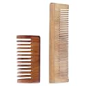 Handmade Natural Pure Healthy Neem Wooden Comb Wide Tooth for Hair Growth,Anti-Dandruff Comb For Women And Men - PACK OF 2
