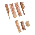 Handmade Natural Pure Healthy Neem Wooden Comb Wide Tooth for Hair Growth,Anti-Dandruff Comb For Women And Men - PACK OF 7