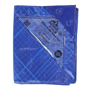 ecopaulin star 12x12 ft 150 gsm blue premium waterproof tarpaulin - heavy duty outdoor tarp for roofing and gardening - durable uv resistant rip-stop fabric - ideal for all weather conditions