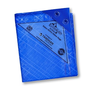 ecopaulin star heavy duty 120 gsm waterproof tarpaulin 15x10 ft blue  truck camping outdoor construction amp storage