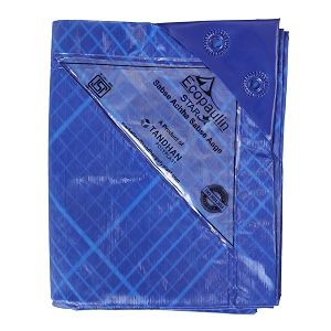 ecopaulin star 6x4 ft 70 gsm blue premium waterproof tarpaulin - heavy duty outdoor tarp for roofing and gardening - durable uv resistant rip-stop fabric - ideal for all weather conditions