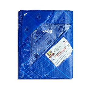 ecopaulin star 24x16 ft 70 gsm blue premium waterproof tarpaulin - heavy duty outdoor tarp for roofing and gardening - durable uv resistant rip-stop fabric - ideal for all weather conditions