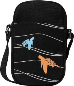 ecoright black sling bag sea turtle