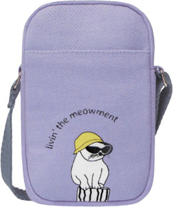 ecoright purple white sling bag cat swag