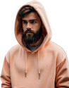 EcoRunner Solid Hooded Neck Casual Men Pink Sweater