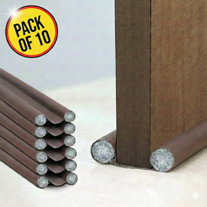 ecoseal door guard stopper 39 inches pack of 10 gap filler for door bottom seal  soundproof gap filler for dust noise  insects  door mounted door stopper brown
