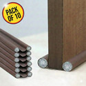 Ecoseal Door Guard Stopper (39 Inches, Pack of 10) Gap Filler for Door Bottom Seal – Soundproof Gap Filler for Dust, Noise & Insects – Door Mounted Door Stopper (Brown)
