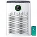 ECOSELF Smart Air Purifier for Home Large Rooms, with WiFi Control, Covers Up to 2400 Ft², Smart Mode, AQI Display, 22dB Sleep Mode with 2X-Power Filtration, HAP603WF, White