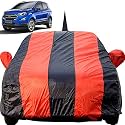Ecosport Dustproof Car Cover with Mirror &amp; Antenna Pockets, Red Blue Stripes, Taffeta Polyster,Triple Stitched, Compatible with Ford Ecosport Car Cover (2013 to 2022), Ecosport Car Accessories