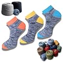 Men's Cotton Heel And Toe Low Cut Flat Knit Sportswear Socks (Pack of 3)