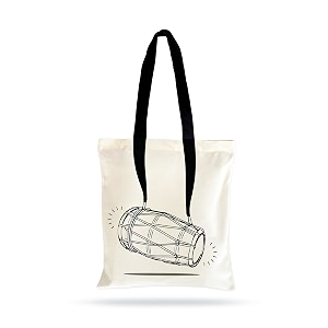 fashionable design tote bags women shoulder bag-printed silhoutte cotton bag-zipper-ecofriendly travel bag-pack of 1
