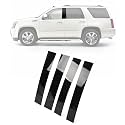 ECOTRIC 4PCS Pillar Post Molding Trim Compatible with 2007-2014 Cadillac