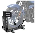 ECOTRIC Motorcycle Wheel Chock Trailer, Adjustable Motorcycle Front Tire