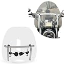 ECOTRIC 18"x16" Clear Universal Windshield Compatible with Harley Davidson
