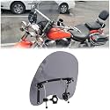 ECOTRIC Universal Tinted Windshield 19"x17" Compatible with Yamaha Honda