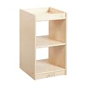 ECR4Kids 2-Cube Double-Sided Vertical Storage Organizer, Classroom Furniture, Natural