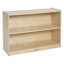 ECR4Kids 2-Shelf Mobile Storage Cabinet, Classroom Furniture, Natural