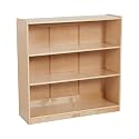 ECR4Kids 3-Shelf Wooden Bookcase, Adjustable Shelves, 36in H, Natural
