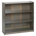 ECR4Kids 3-Shelf Wooden Bookcase, Adjustable Shelves, 36in H, Grey Wash