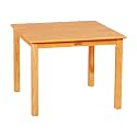 ECR4Kids 30in Square Hardwood Table with 22in Legs, Kids Furniture, Honey