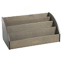 ECR4Kids 4-Shelf Toddler Book Display, Wooden Bookshelf, 30in W, Grey Wash