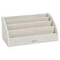 ECR4Kids 4-Shelf Toddler Book Display, Wooden Bookshelf, 30in W, White Wash