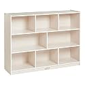 ECR4Kids 8-Compartment Mobile Storage Cabinet, 36.63in High, White Wash