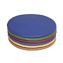 ECR4Kids SoftZone Colorful Round Floor Pad Seating Set, Classroom Furniture, Assorted, 6-Piece