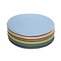 ECR4Kids SoftZone Colorful Round Floor Pad Seating Set, Classroom Furniture, Earthtone, 6-Piece